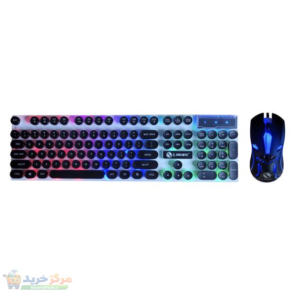 کیبورد و ماوس گیمینگ لایماید مدل NEW GAMING-GTX300، سوییچ ممبران، Full-Size، نورپردازی LED RGB