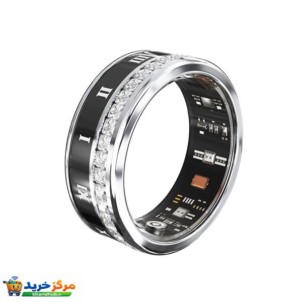 حلقه هوشمند اسمارت رینگ مدلV2-diamond رنگ نقره ای مشکی