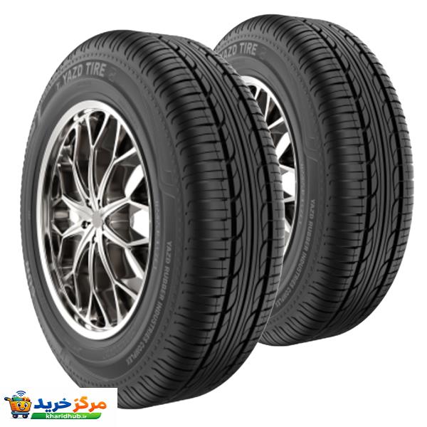 لاستیک خودرو یزد تایر مدل T- SUN سایز 13 / 65 / 165 تولید سال 1404 - 2 حلقه