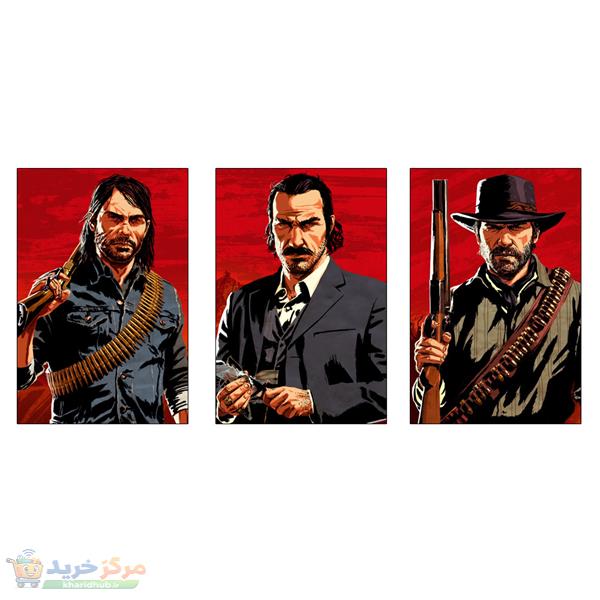 تابلو شاسی طرح بازی Red dead redemption 2 کد AP300 مجموعه سه عددی