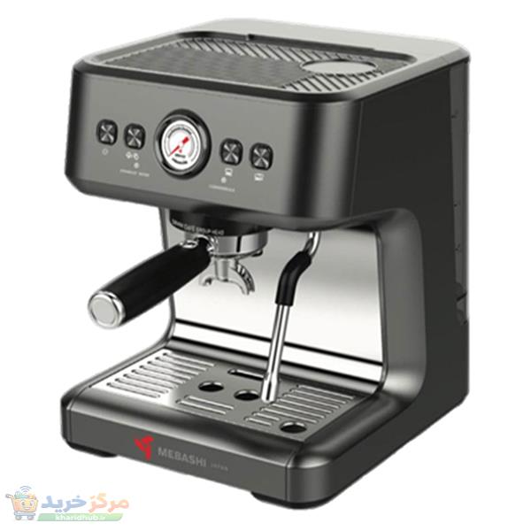 اسپرسوساز خانگی 2200 میلی‌لیتری مباشی مدل ME-ECM2104B، مناسب تهیه اسپرسو، کافه لاته، موکا، کاپوچینو، ماکیاتو و امریکانو، سیستم گرم کردن فنجان، سینی چکه گیر
