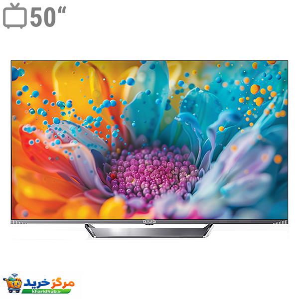 تلویزیون 50 اینچ کیو ال ای دی هوشمند آیوا مدل ZQ-GC3D50UHD