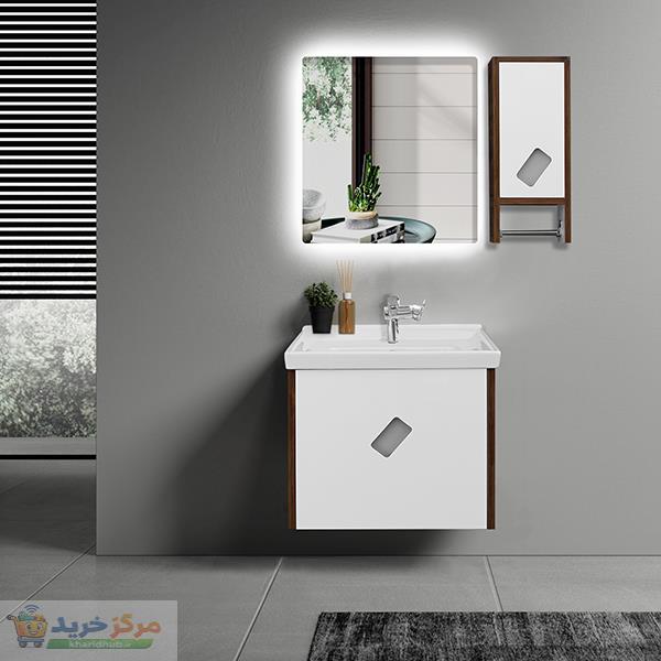 ست کابینت روشویی آزالیا مدل کایرا 12B به همراه آینه