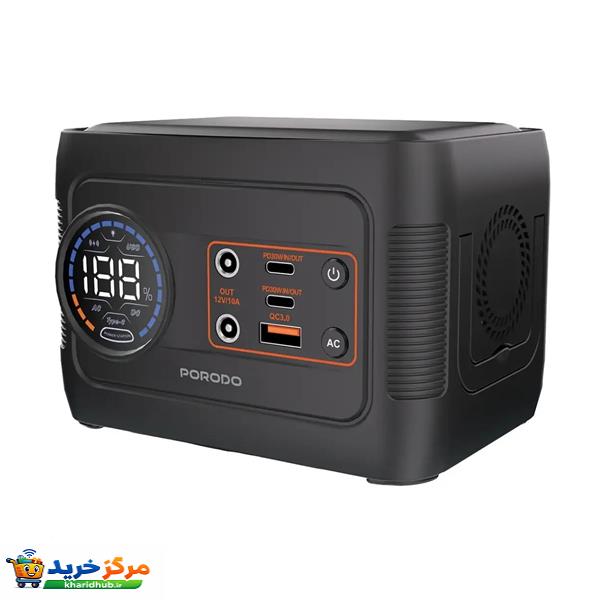 پاوراستیشن 150وات پرودو مدل FORCEBASE PDD150GYBK ظرفیت 52000 میلی آمپر ساعت