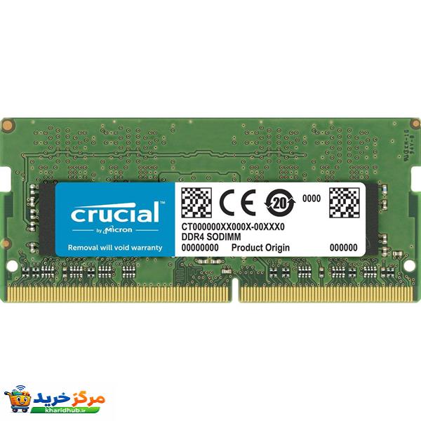 رم لپ‌تاپ DDR4 تک کاناله 8 گیگابایت 3200 مگاهرتز کروشیال مدل CT8 با تایمینگ CL22 و ولتاژ 1.2 ولت