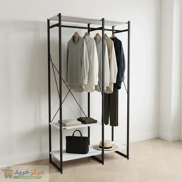 آویز لباس دیزم مدل مونتاژی RGL_100×180_W طول 100 سانتی متر