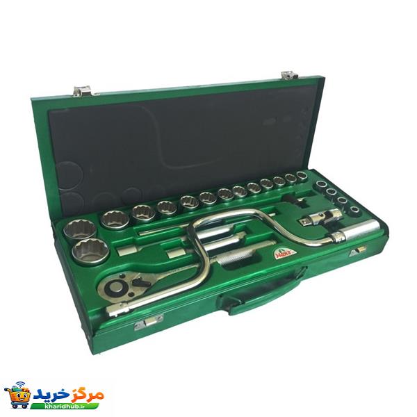 آچار بکس هنس مدل 4624-12MT مجموعه 24 عددی