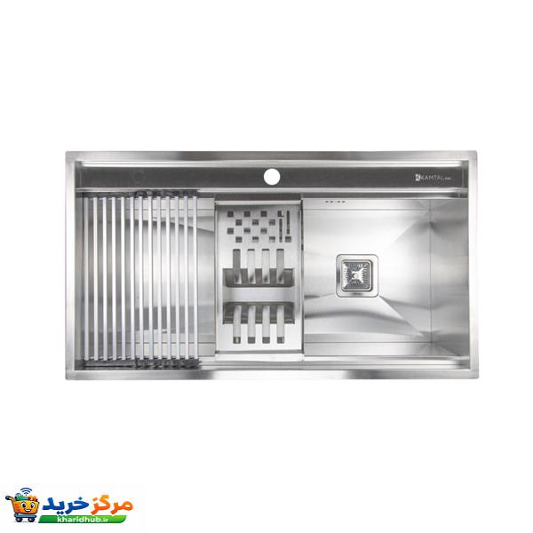 سینک ظرفشویی استیل توکار یک لگنه کمتال مدل A-74