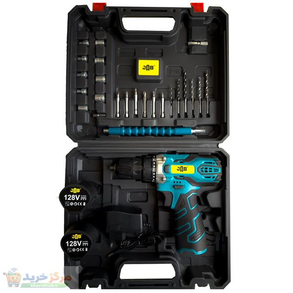مجموعه 40 عددی دریل پیچ گوشتی شارژی 10 میلیمتری 128 ولت جاب مدل JB-148 KING LONG
