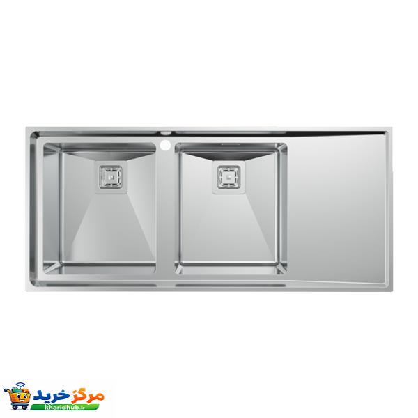 سینک ظرفشویی استیل توکار دو لگنه استیل البرز مدل 952