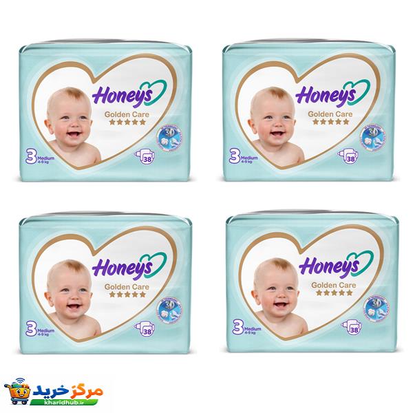 پوشک بچه هانیز مدل دابل سایز 3 مجموعه 4 عددی