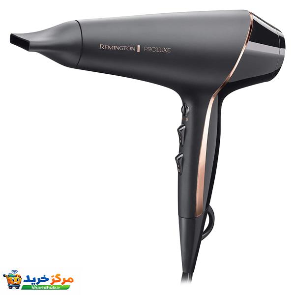 سشوار حرفه‌ای 2400 وات رمینگتون مدل AC9140B Proluxe، موتور AC، وزن 300 گرم، دارای سری متمرکز‌کننده با ویژگی صاف‌کنندگی، با قابلیت باد سرد، عملکرد توربو، فناوری تولید یون