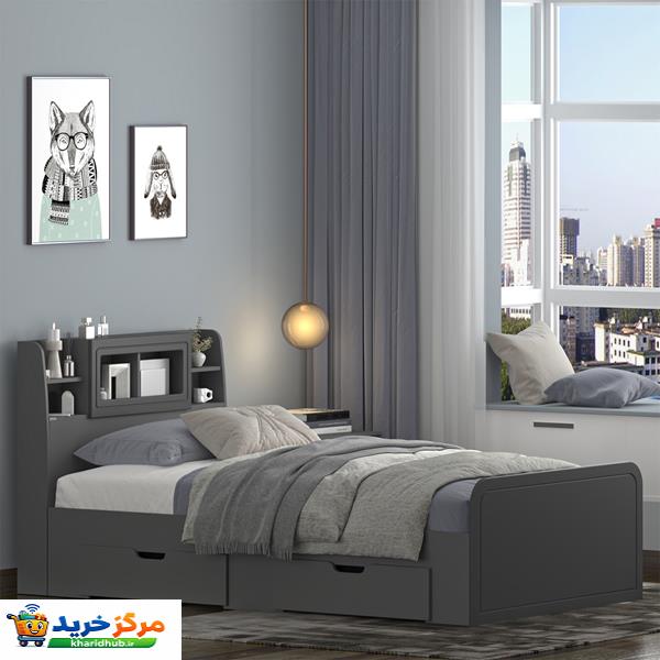 تخت خواب ملامینه یک نفره اعیان مدل FH982 سایز 120x200 سانتی متر