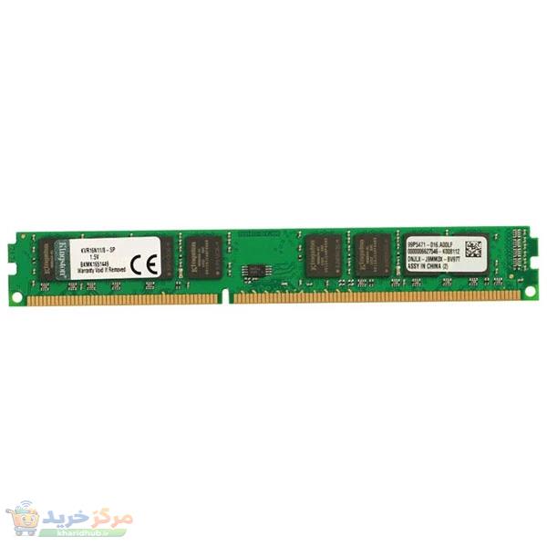 رم دسکتاپ DDR3 کینگستون 1600 مگاهرتز مدل KVR16N11/8 PC3-12800 ظرفیت 8 گیگابایت