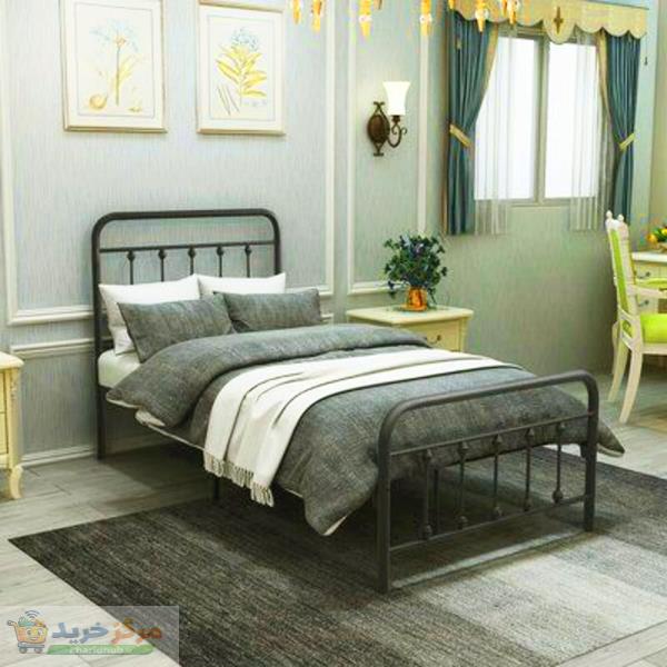 تخت خواب فلزی یک نفره مدل TF12 سایز 90*200 سانتی متر