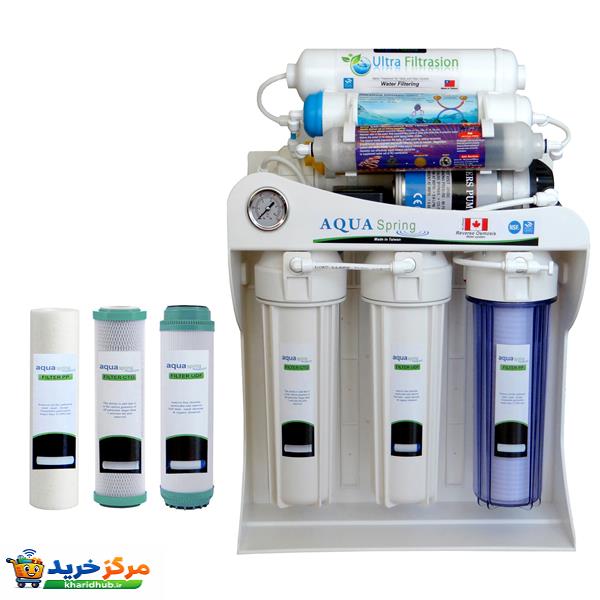 دستگاه تصفیه کننده آب آکوآ اسپرینگ مدل UF-SF4000 به همراه فیلتر بسته 3 عددی
