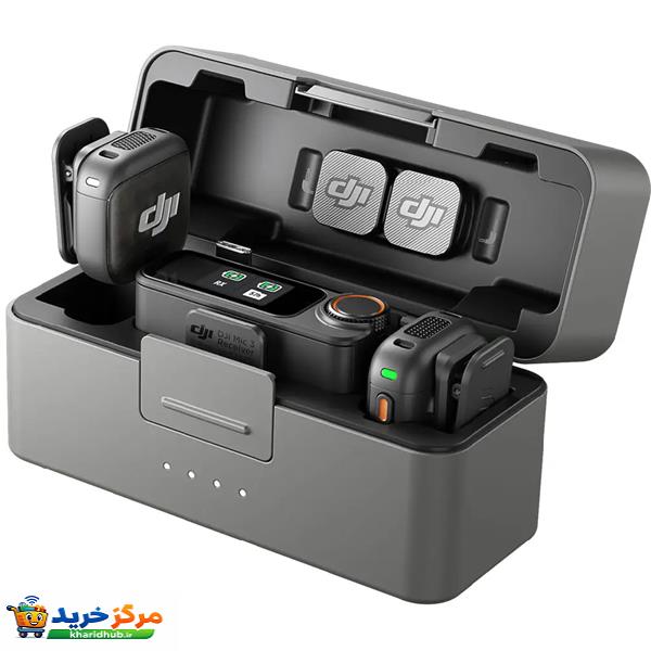ست میکروفن بی سیم دی جی آی مدل Mic 3 دوکاربره با درگاه اتصال Type-c