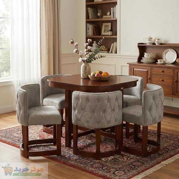 میز و صندلی ناهارخوری چهار نفره گالری چوب آشنایی مدل Gh-872-P