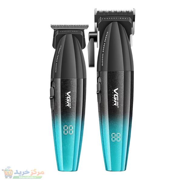 ماشین اصلاح موی سر و صورت شارژی وی جی ار مدل v-640s2 بسته 2 عددی