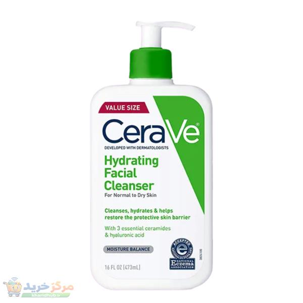 ژل شست‌وشوی صورت سراوی مدل HYDRATING مناسب برای انواع پوست حجم 473 میلی‌لیتر