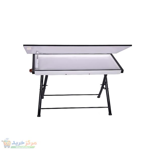 میز تحریر تاشو و تنظیم شو یاس سفید تک باکس دار