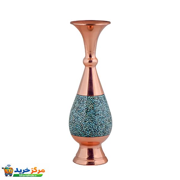 گلدان فیروزه کوبی آقاجانی مدل صراحی کد 30