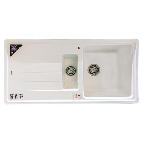 سینک ظرفشویی گرانیت پارادایز مدل ITALY-452-WHITE-AKLIL توکار