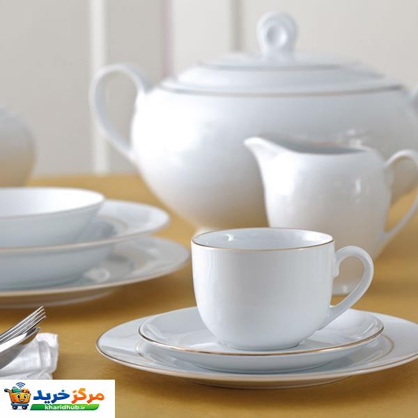 سرویس 102 پارچه چینی زرین ایران مدل ایتالیا اف زرین درجه عالی