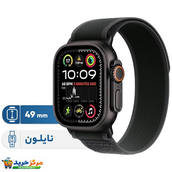 ساعت هوشمند اپل مدل Ultra 2 Black Titanium Case Trail Loop 49mm