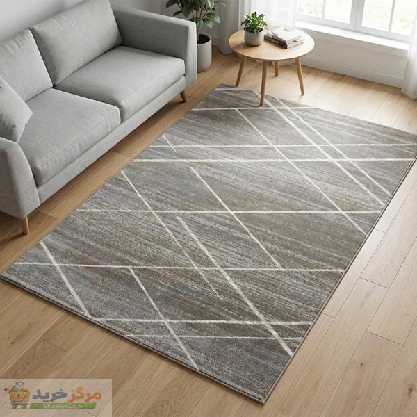 فرش ماشینی ساوین کد 4083 زمینه طوسی