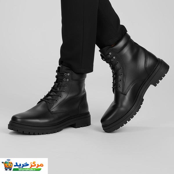 نیم بوت مردانه چرم مشهد مدل j6199-001