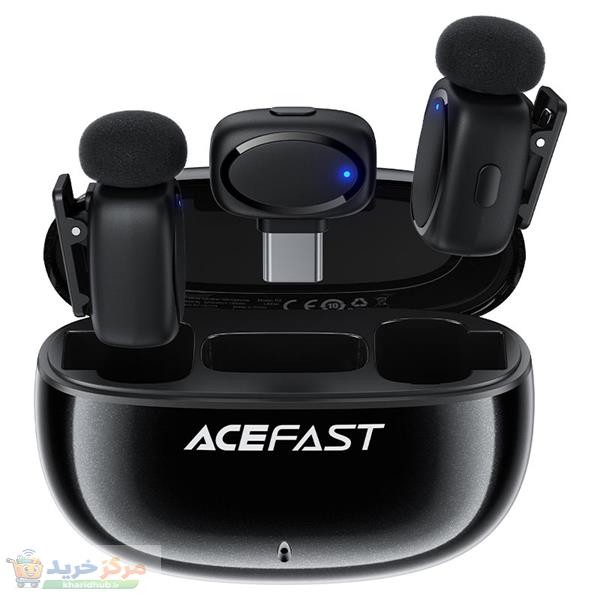 ست میکروفن بی سیم ایس فست مدل R2 با درگاه اتصال Type C