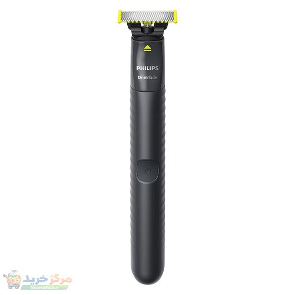 ماشین اصلاح موی صورت شارژی فیلیپس مدل QP1424 با تیغه استیل ضدزنگ، قابلیت اصلاح با شماره صفر، طراحی ارگونومیک و مقاوم در برابر لغزش، استفاده تر و خشک، شارژ با کابل Micro-USB و دو شانه 1 و 3 میلی‌متری