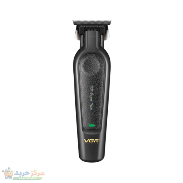 ماشین اصلاح موی سر و صورت وی جی آر مدل V-995 با تیغه کربن استیل، باتری لیتیوم یون 2000 میلی‌آمپر ساعت، شارژ USB، قابلیت تنظیم سرعت و طراحی ارگونومیک و سبک