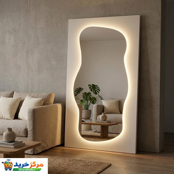 آینه مدل قدی دفرمه بک لایت کد 170