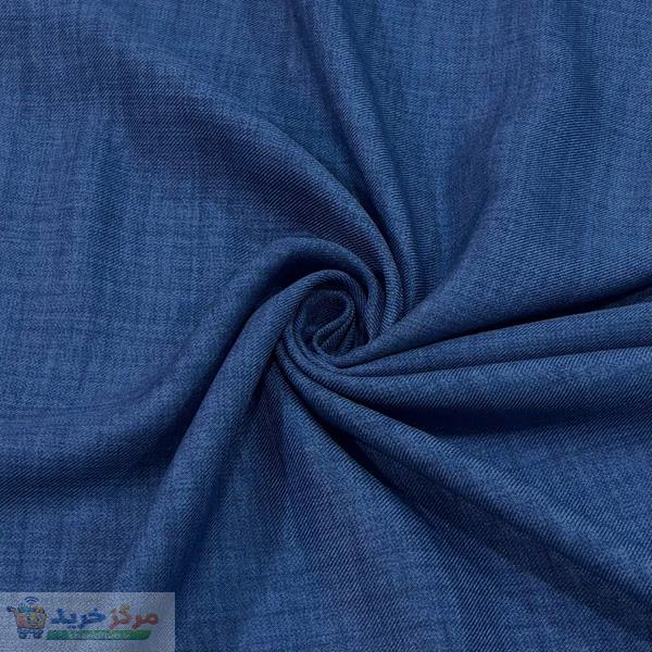 پارچه لباس عرض 1.5 متر مدل والا طرح شانتون سوفیا رنگ سرمه‌ای
