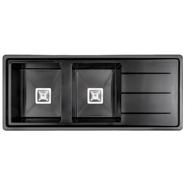 سینک ظرفشویی گرانیت توکار دو لگنه مدل 120MSD