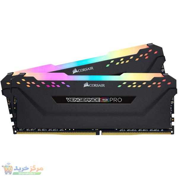 رم دسکتاپ کورسیر Vengeance RGB Pro DDR4 دوکاناله 32 گیگابایت 3600 مگاهرتز CL18 با هیت‌سینک خنک‌کننده و ماژول DIMM