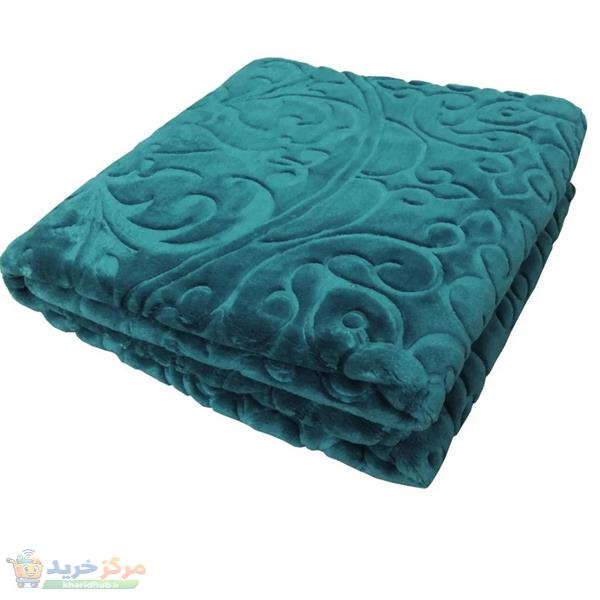 پتو 2 نفر گلبافت مدل گل برجسته سایز 240x220 سانتی‌متر