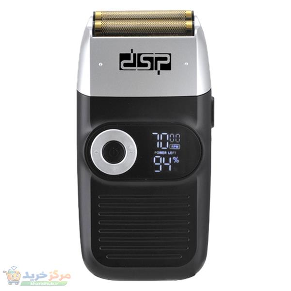 ماشین اصلاح موی صورت و بدن دی اس پی مدل 60088 با 3 تیغه چرخشی، موتور 7500 دور در دقیقه، شارژ USB، باتری 1400 میلی‌آمپر ساعت، طراحی ارگونومیک و قابلیت استفاده خشک و مرطوب
