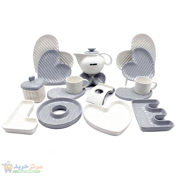 سرویس صبحانه‌خوری 19 پارچه 2 نفر آی سرام مدل گلارا 4029