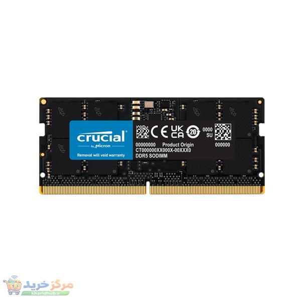 رم لپ‌تاپ کروشیال مدل CT16 DDR5 تک کاناله 16 گیگابایت فرکانس 4800 مگاهرتز تایمینگ CL40 ولتاژ کاری 1.1 ولت نوع SO-DIMM