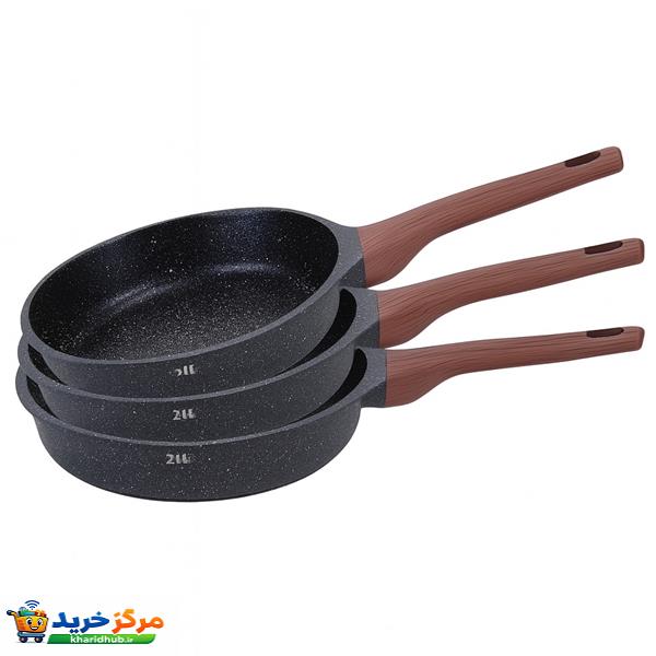 سرویس تابه گرانیت 3 پارچه بازرگانی زیو مدل 8535