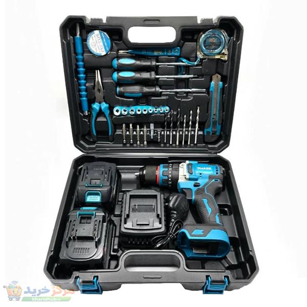 مجموعه 25 عددی دریل گیربکسی چکشی سه نظام 13میلیمتری 148 ولت ماکیتا مدل MV05-148V