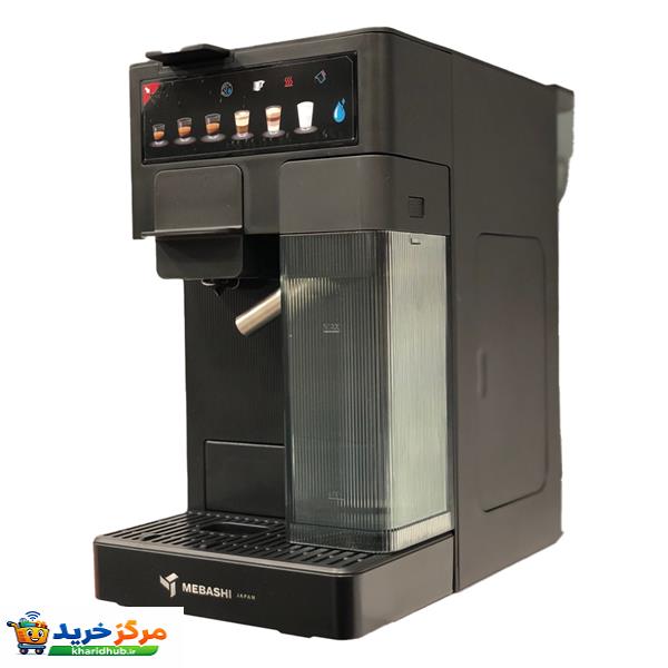 اسپرسوساز 1800 میلی‌لیتری مباشی مدل ME-CEM401، با مصرف پودر و کپسول قهوه، مناسب تهیه اسپرسو، کاپوچینو و لانگو، دارای 1 عدد نازل قهوه، سینی چکه گیر