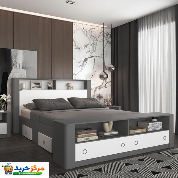 تخت خواب دونفره اعیان مدل FH822 سایز 160x200 سانتی متر