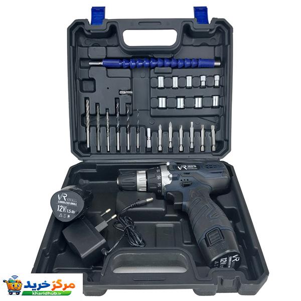 دریل پیچ گوشتی شارژی ویوارکس مدل VR12V-2A-NEW مجموعه 28 عددی