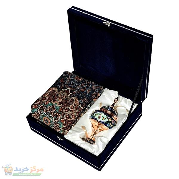 ست هدیه نگارستان نیلی مدل مس و ترمه کد pardaz24