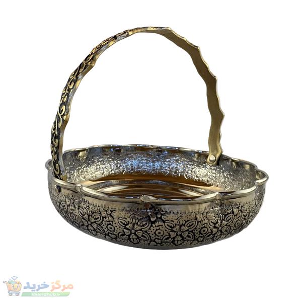 شیرینی خوری مسی مدل گلدار