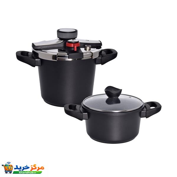 زود پز دوقلو بارولی مدل BLAK گنجایش 4 و 6 لیتر